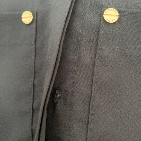 MICHAEL KORS OLIVE GREEN BLOUSE - Picture 3 of 3